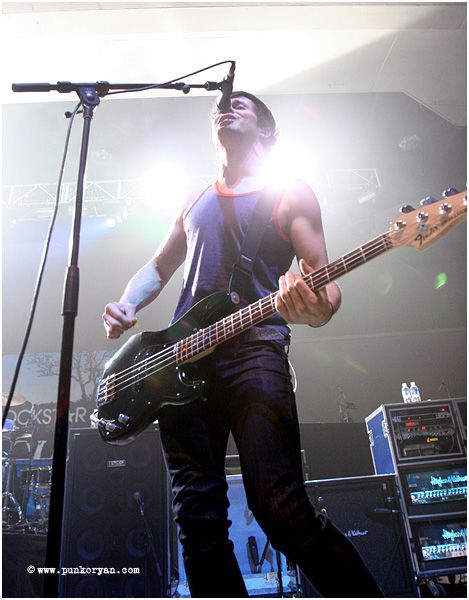 (Digital Image) Edmonton, AB: April 5, 2007: Chris Sorenson, bassist with Saosin performs at Taste of Chaos, April 5, 2007 at Sh