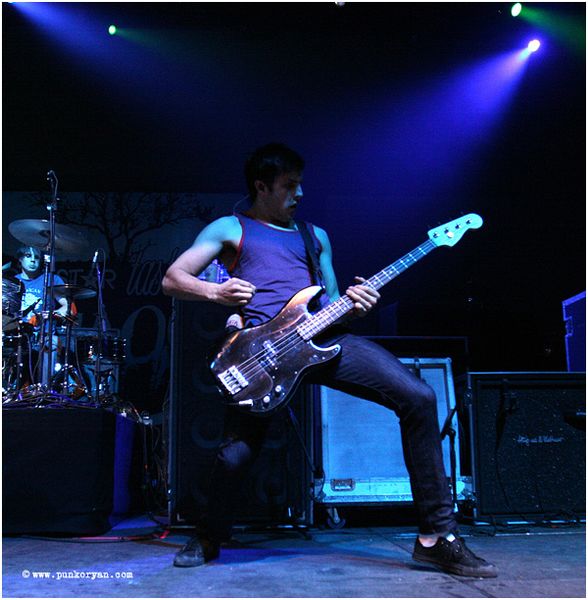 (Digital Image) Edmonton, AB: April 5, 2007: Chris Sorenson, bassist with Saosin performs at Taste of Chaos, April 5, 2007 at Sh