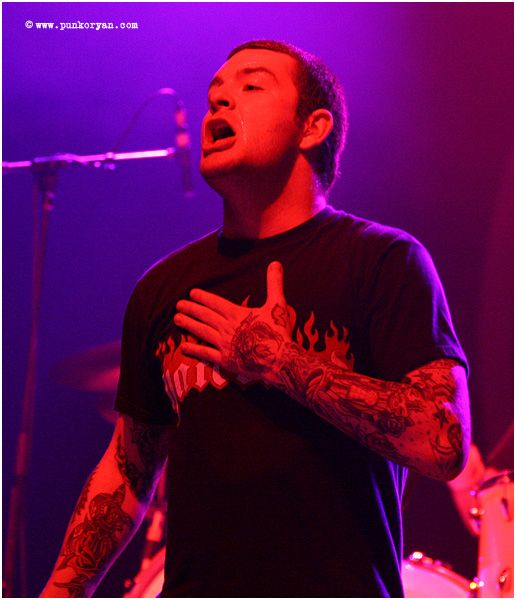 (Digital Image) Edmonton, AB: April 5, 2007: James "Buddy" Nielsen, lead vocalist with Senses Fail performs at
