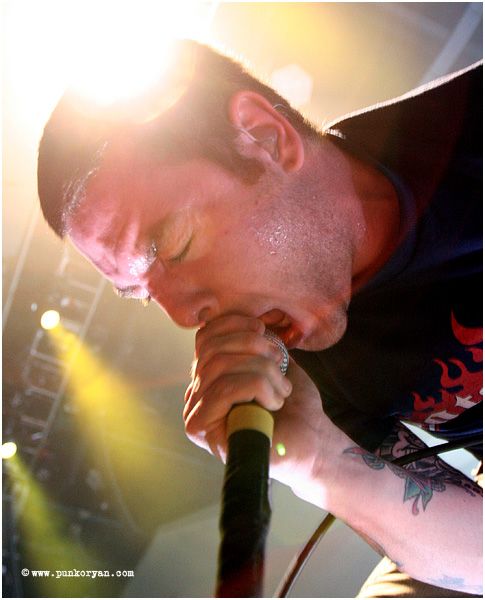 (Digital Image) Edmonton, AB: April 5, 2007: James "Buddy" Nielsen, lead vocalist with Senses Fail performs at